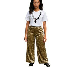 En Saison Madeline Crushed Velvet GREEN Pants Ladies Small SOLD OUT FAIRY GOTH